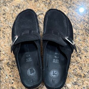 Birkenstock Buckley Suede Slip-On Clogs with Buckle